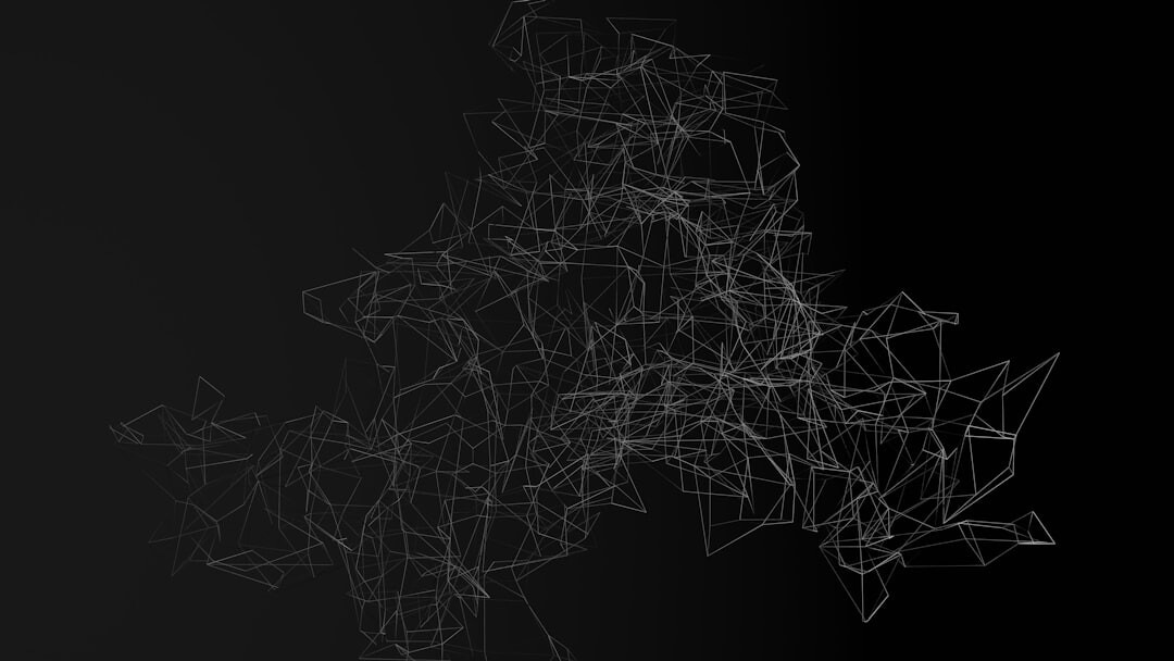 Glowing AI neural network visualization on dark background